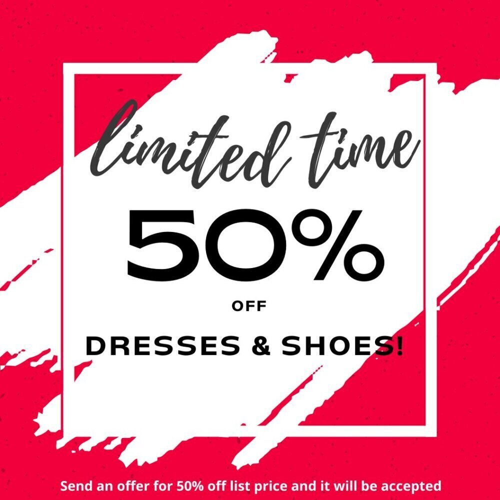 LIMITED TIME FALL SALE! 50% off Dresses & Shoes